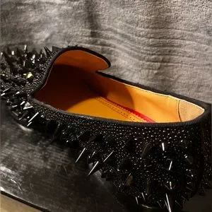 Milano | Shoes | Spikey Mens Size 55 Formal Black Red Bottom  display picture 1